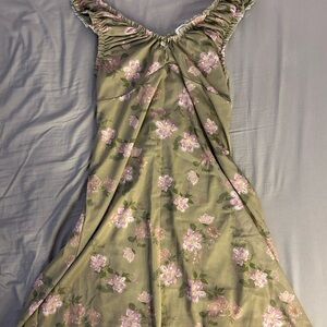 Floral Ruffle Sleeve Dress